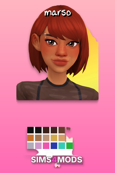 Nahi Hair - Realistic, colorful, easy CC hair.