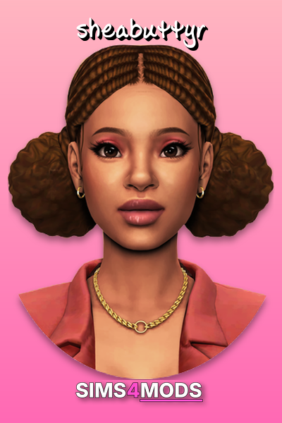 Nessa Hair - Unique Sims 4 hairstyles.