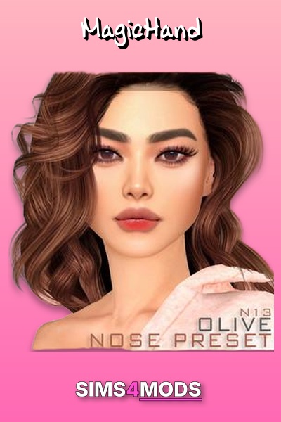 Olive Nose Preset - Unique, natural, realistic Sims nose