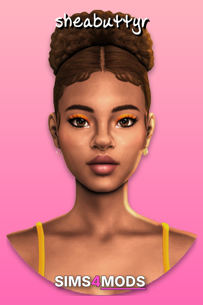 Panea Puff - Stylish Sims drop bun, versatile.