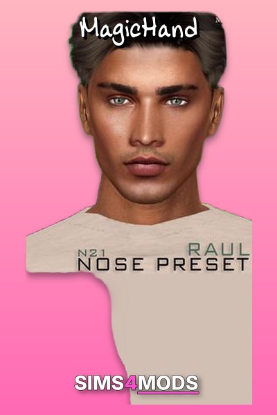 Raul Nose Preset N21 - Smooth, natural male Sim nose