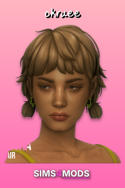 Petra Hair - Sims 4, unique, cute hairstyles.