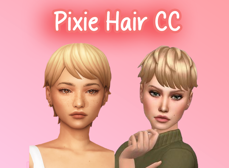 pixie hair cc by sims4mods