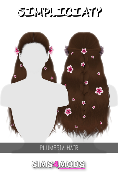 Plumeria Hair - Adorable floral braided hair.