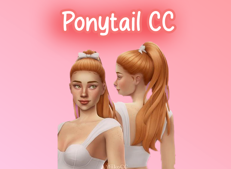 cute ponytail sims 4 cc