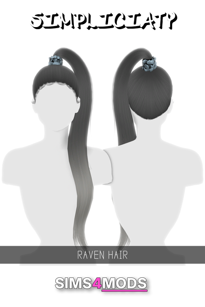 Raven Ombre Toddler Hair - Realistic, versatile, Sims 4 hair.