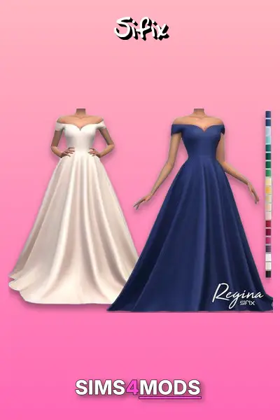 Regina Wedding Dress - Stunning, flowing, royal wedding dress.