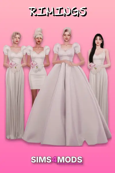 Wedding Dresses - Sims 4 Wedding Dress CC