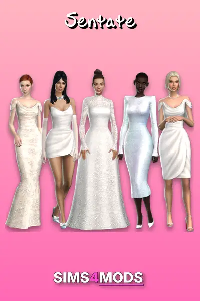 Wedding Dress Cc - Realistic Sims 4 wedding dresses