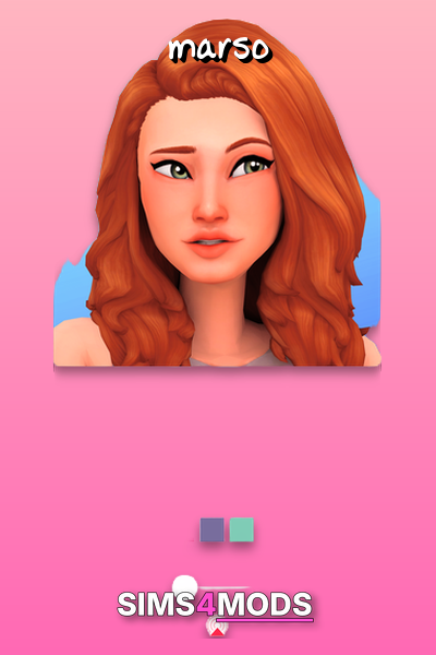 Salva Hair - Realistic, colorful, unique Sims hair