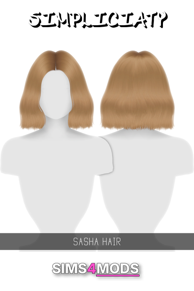 Sasha Hair - Cute, stylish, realistic Sim hair.