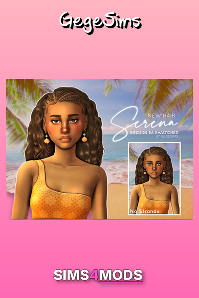 Serena Hair - Gorgeous, flowing, layered Sims hair.