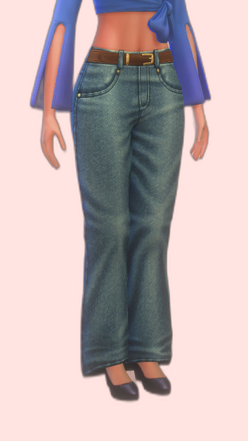 Sims 4 70s Jeans Set - Relaxed, stylish, 70s jeans.