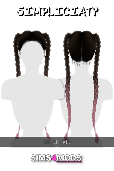 Ombre Braids - Trendy, ombre braids, pink-purple.