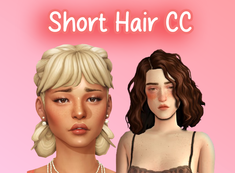 short hair sims 4 cc female