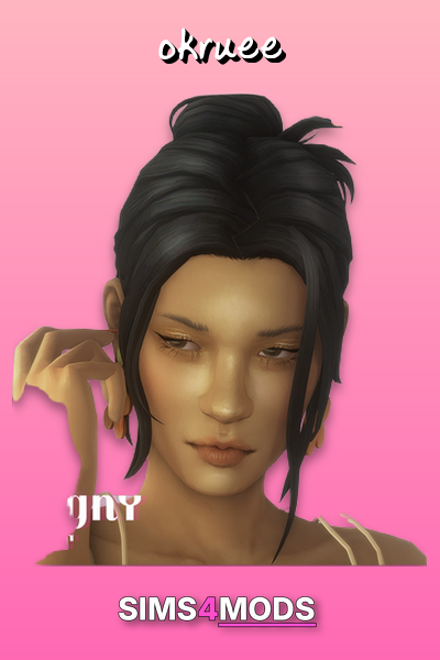 Signy Hair - Realistic, flattering bun hair CC.