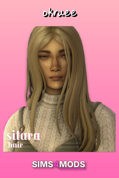 Sitara Hair - Unique, stylish Sims 4 hair.