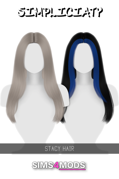 Stacy Toddler Two-tone Hair - Vibrant blue, versatile, realistic hair.