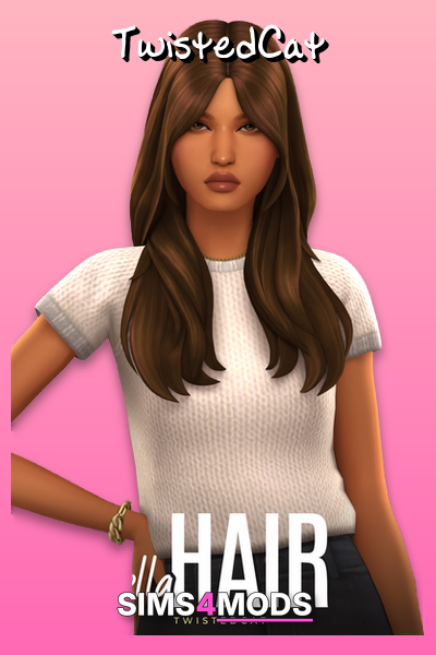 Stella Hair - Realistic Sims Hair - Diverse, volumous Sims 4 hair CC