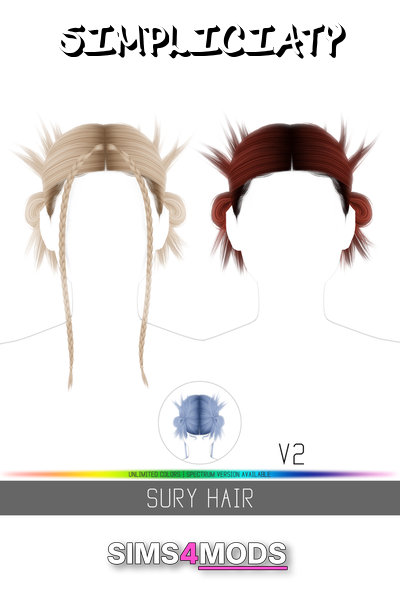 Sury Hair - Edgy, braided, spiky, customizable hair