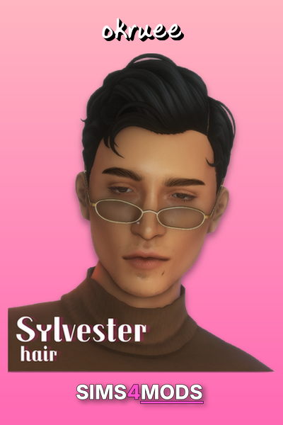 Sylvester Hair - Stylish, modern, customizable Sims hair