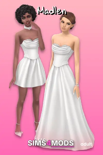 Sims 4 Wedding Dresses - Gorgeous, detailed, bridal CC dresses.