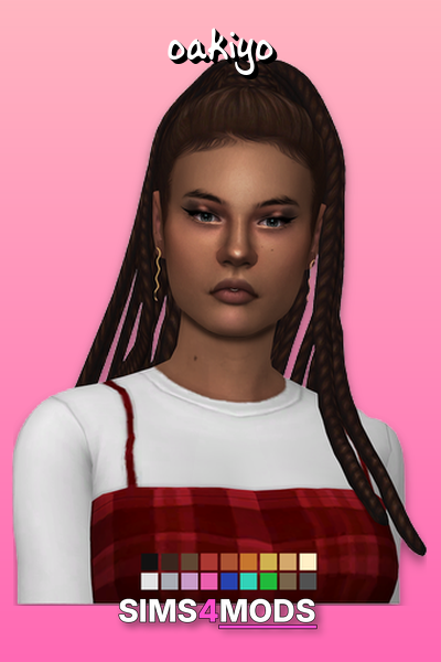 Willow Hair - Realistic braided Sims hair