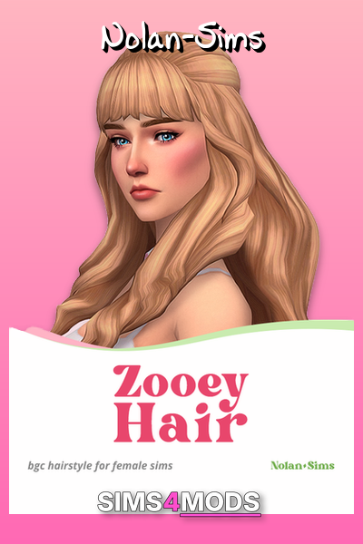 Zoey Hair Cc - Natural, trendy, everyday style.