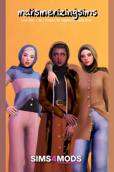 Hijab And Veil Collection - Stylish modern hijab for Sims