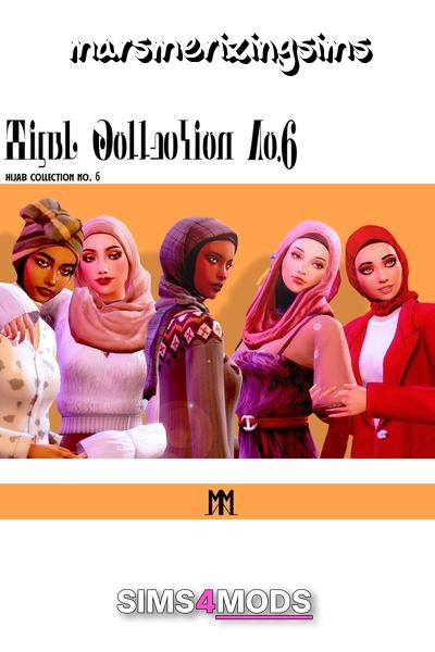 Hijab Collection 6 - Stylish, comfy hijab styles for Sims 4