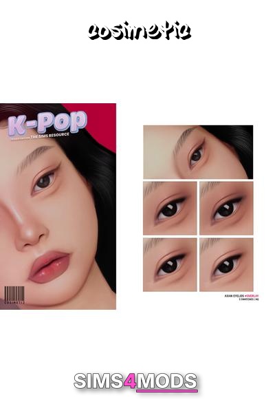 Kpop Asian Eyelids Overlay N1 - Pretty, natural, soft colors.