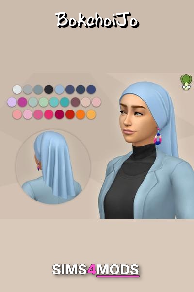 Modest Wear Hijab 6 - Cute Sims 4 Hijab, color options