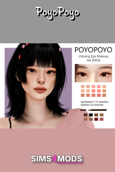 Poyopoyo Early Access Ulzzang Makeup Set 4 - Pretty eyeshadow & eyeliner colors