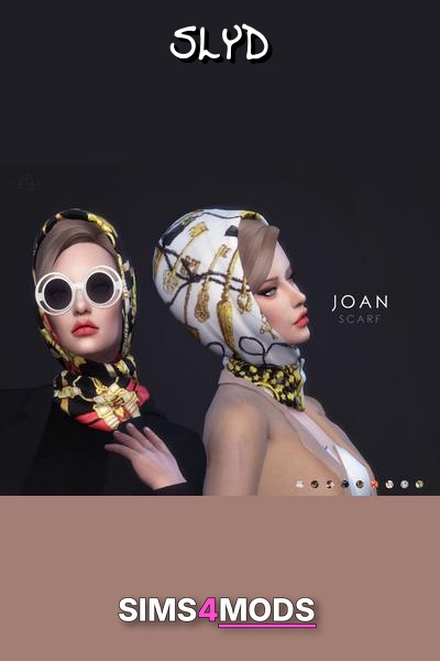 Joan Scarf - Stylish gold & white hijab.