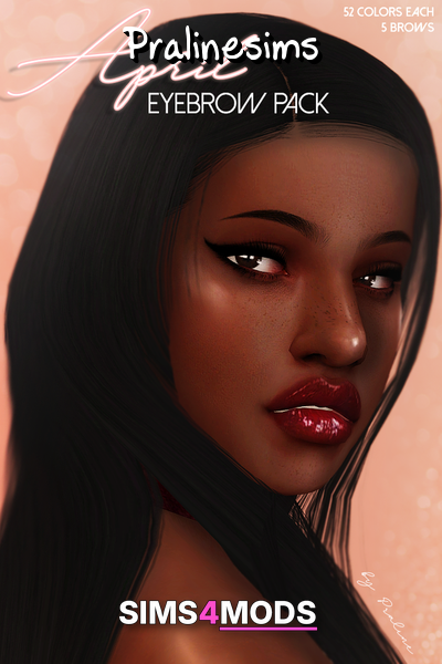 April Eyebrow Pack - Sims 4 eyebrow customization