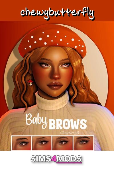 Sims 4 Eyebrow Pack - Trendy, wispy brows for Sims.