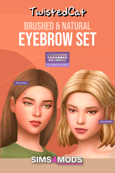 Eyebrow Set - Natural & Brushed eyebrow styles.