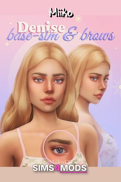 Denise Basesim Eyebrows - Natural, refined Sims brows.
