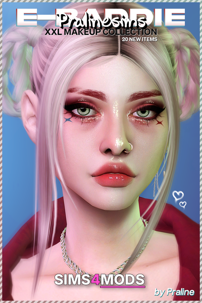 Ebaddie Xxl Makeup Collection - Sims 4 makeup, style, personality