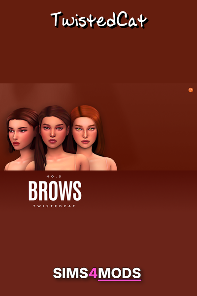 Eyebrow Set 5 - Sims brows, natural, stylish.
