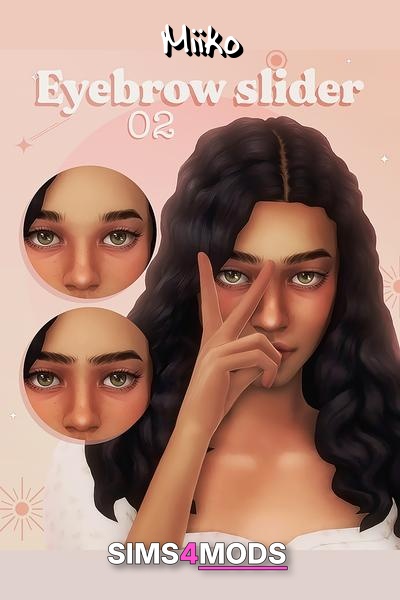 Eyebrow Slider 2 - Sims sculpted, natural eyebrows.