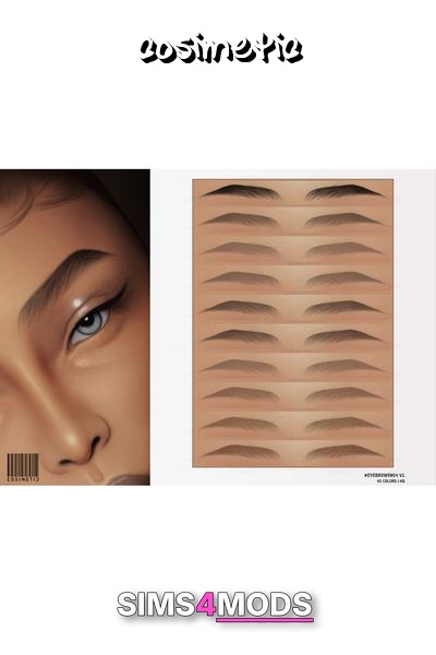 Eyebrows N54 V1 - Sims eyebrow customization