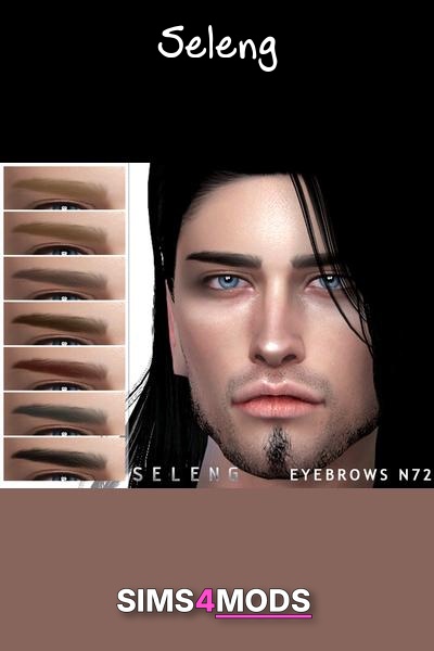Eyebrow Swatches N72 - 7 Eyebrows, light to dark.