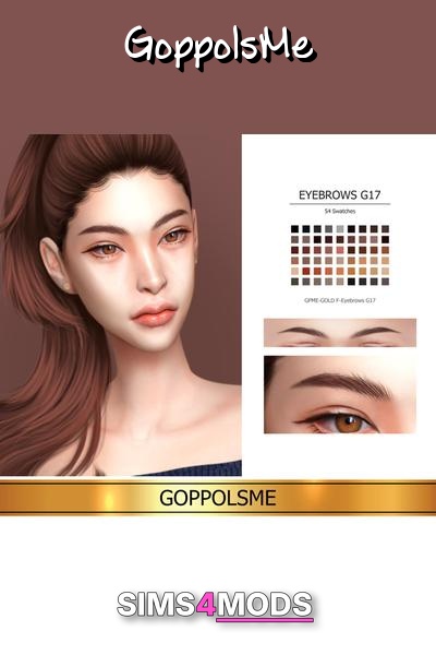 Gpme Gold Eyebrows G17 - Sims brows, 54 shades, fab definition