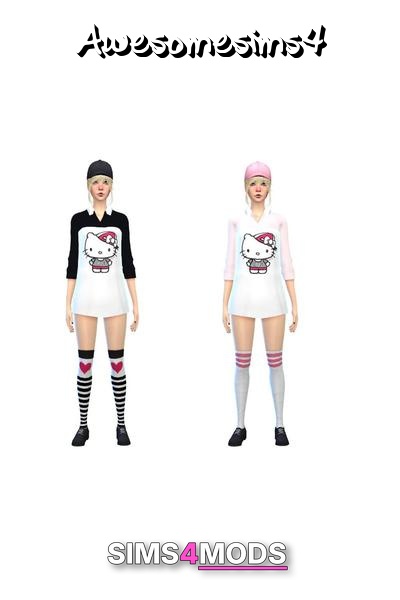 Hello Kitty Bodysuit Set - Cute Hello Kitty outfits, matching socks, caps.
