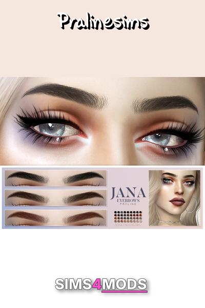Jana Eyebrows N134 - Realistic, textured, diverse Sims brows