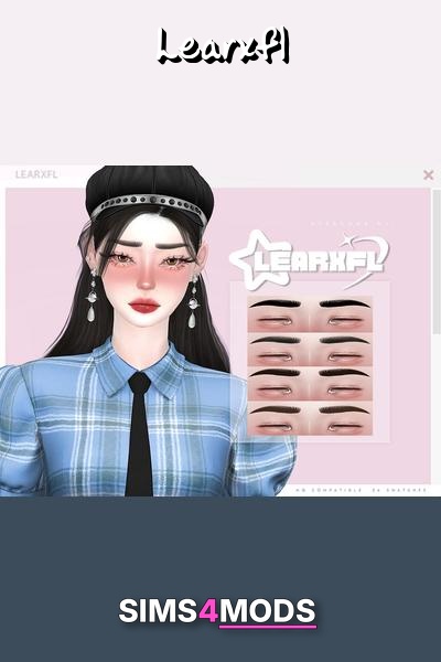 Eyebrows N11 Hq - Modern, sculpted sim brows.