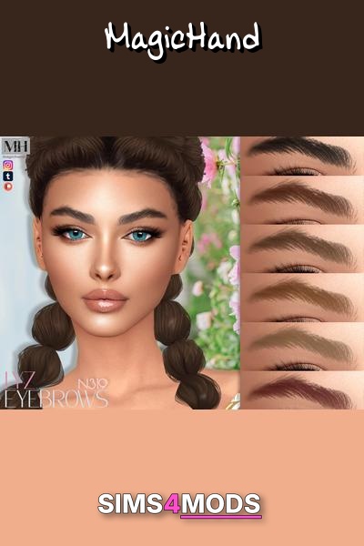 Sims Eyebrows N319 - Soft, expressive, natural brows.