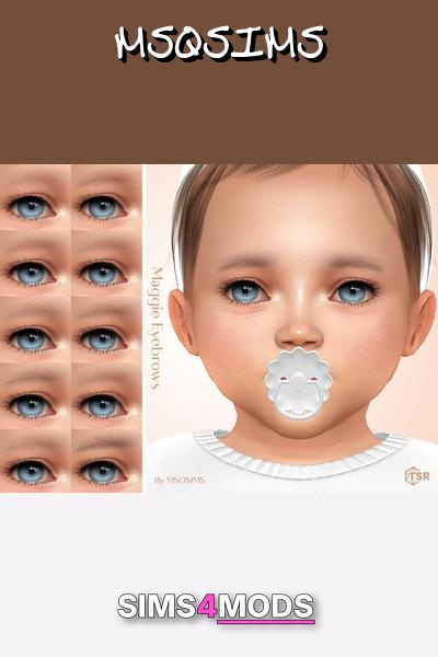 Sims 4 Eyebrows - Infant Sims realistic eyebrows.