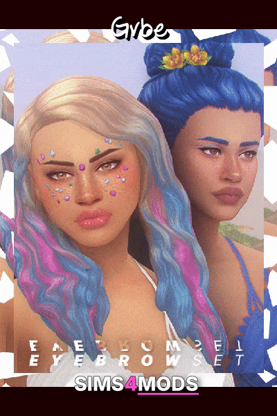 Eyebrow Set - Sims 4 brows, sculpted style.